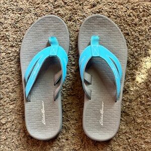 Eddie Bauer Aqua and Gray Sandals